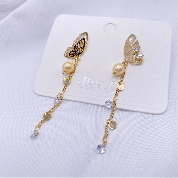 Jewelry - Butterfly Cute Zircon Drop Earrings